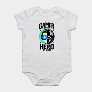 Gamer by Day Hero by Night Baby Bodysuit